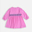 Pink Embroidered Corduroy Dress