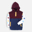 Star pullover hoodies with color blocking panel