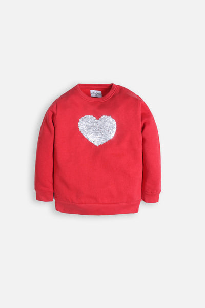 Heart sequins sweatshirt