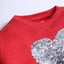 Heart sequins sweatshirt