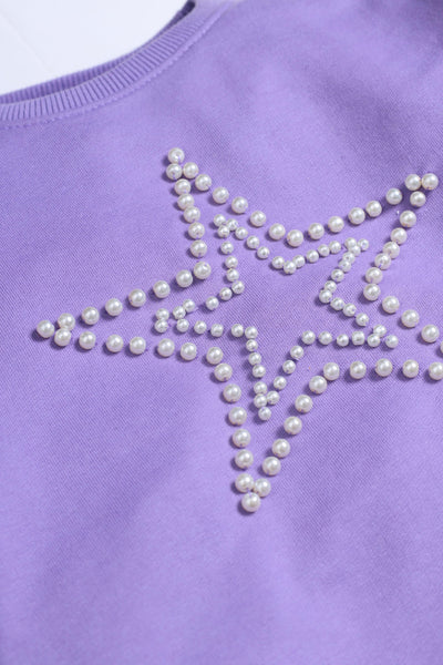 Star pearls sweat shirt