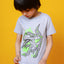 Dino graphic T-shirt 100% cotton jersey fabric