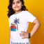 Summer sequence graphic T-shirt 100% cotton jersey fabric