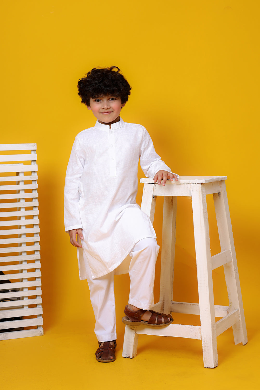 Plain Chicken kari kurta for boys with Side Pocket 100% Cotton fabric