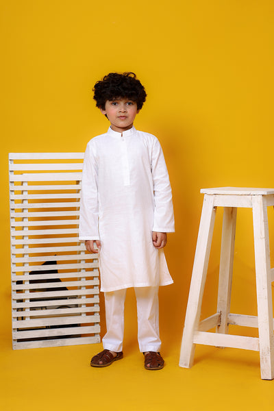 Plain Chicken kari kurta for boys with Side Pocket 100% Cotton fabric