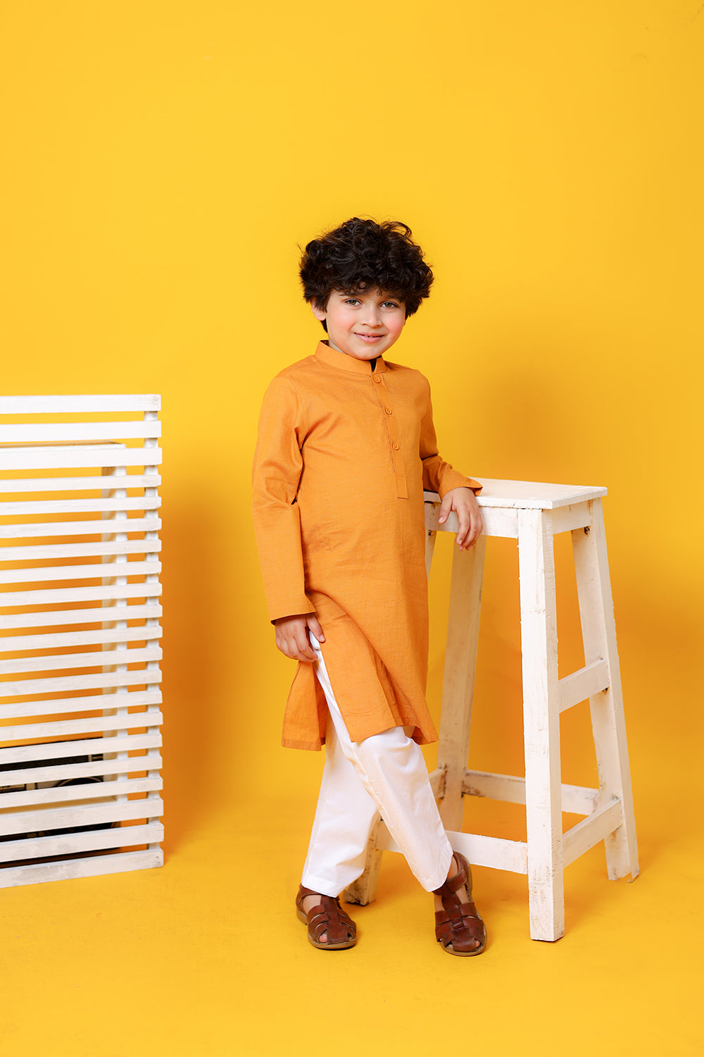 Plain stylish kurta for boys with Side Pocket 100% Cotton fabric
