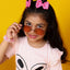 Cute face with bow graphic T-shirt 100% cotton jersey fabric