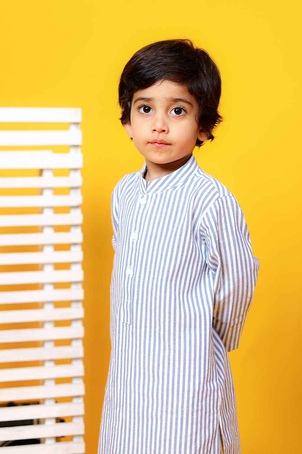Stripes stylish kurta for boys with Side Pocket 100% Cotton fabric
