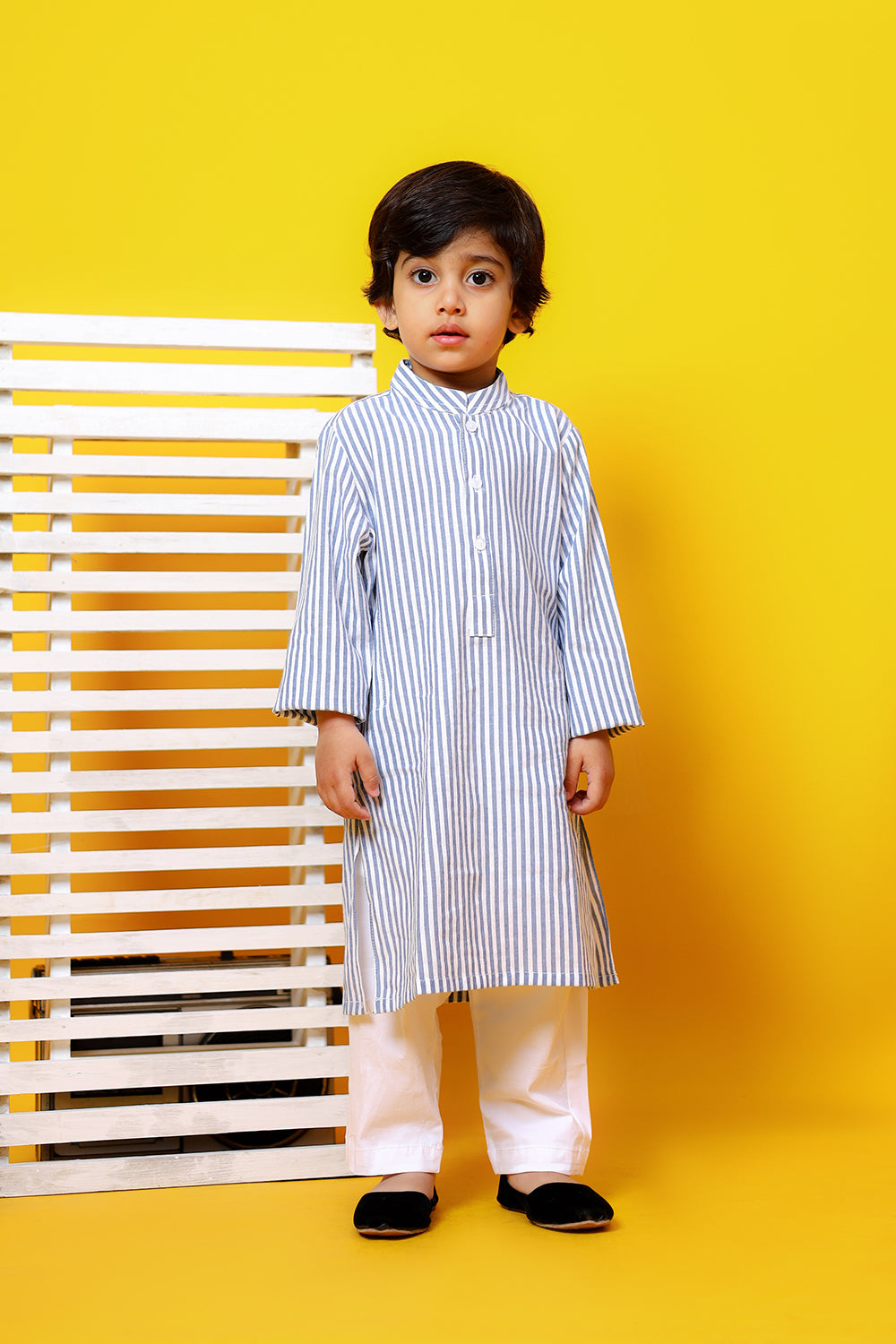 Stripes stylish kurta for boys with Side Pocket 100% Cotton fabric