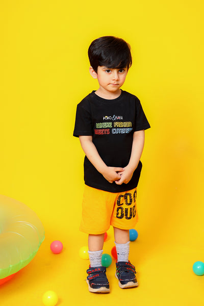 Cool dude graphic short with drawstring 100% cotton jersey fabric