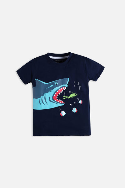 Shark garphic T-shirt 100% cotton jersey fabric