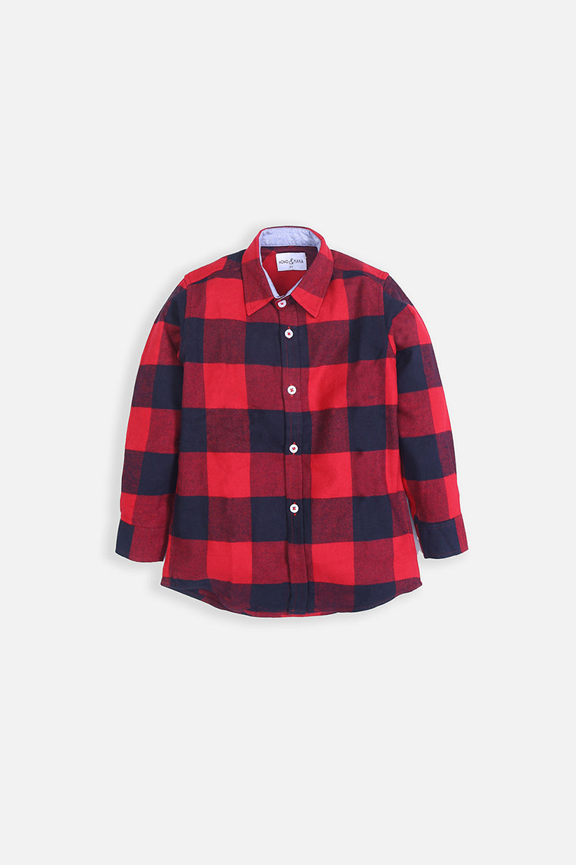 Red & Black Casual Chekered Shirt