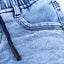 Light blue Denim short with draw string 100% cotton fabric