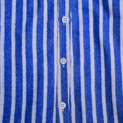 Blue & White Striped Casual Shirt